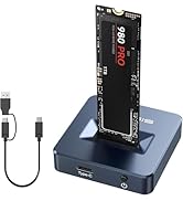 ACASIS NVME SSD Reader Adapter, Aluminium Alloy Housing Fast Heat Dissipation, NVME to USB Dockin...