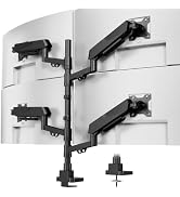 PUTORSEN Quad Monitor Stand, Gas Spring Monitor Mount for 17-40” Screens | 4 Arm Monitor Stand, F...