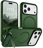 SUPFINE Magnetic for iPhone 17 Pro Case (Built-in Invisible Kickstand)(Compatible with MagSafe)(M...