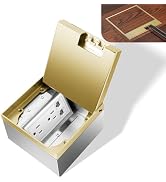 KYHSHJ Recessed Flat Hidden Socket Kit with Recessed Duplex 15A and +2-Port RJ45 Datacom Receptac...
