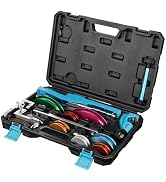 DURATECH Tubing Bender Set, Ratcheting Pipe Bender, Cutter and Deburrer | 90° Forward/Reverse Pip...