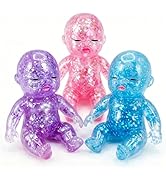 3PCS Baby Squishy Glittery, Slow Rising Squishy, 4" Soft Squeezable Fidget Toy, Desk Decor & Anxi...