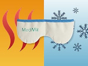Showing Eye Love mask can be used hot or cold