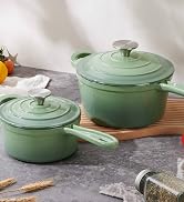 Onader Enameled Cast Iron Saucepan Set,