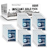 General Medi Instant Ice Cold Pack (4”x 5.5”) – 25 Packs Disposable Cold Therapy Ice Packs for Pa...
