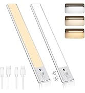 2023 Newest 120 LEDs Under Cabinet Lights 3 Color Temps, 2 Pack 30CM Motion Sensor Light Indoor, ...