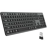 B.FRIENDIT 2.4G Wireless Keyboard with Cover/Protector Skin, Ultra Slim Quiet Keyboard Computer E...