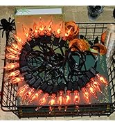 SOTOPOO 27.8Ft Halloween Flickering Flame String Lights Fake Flame Flickering String Lights with ...