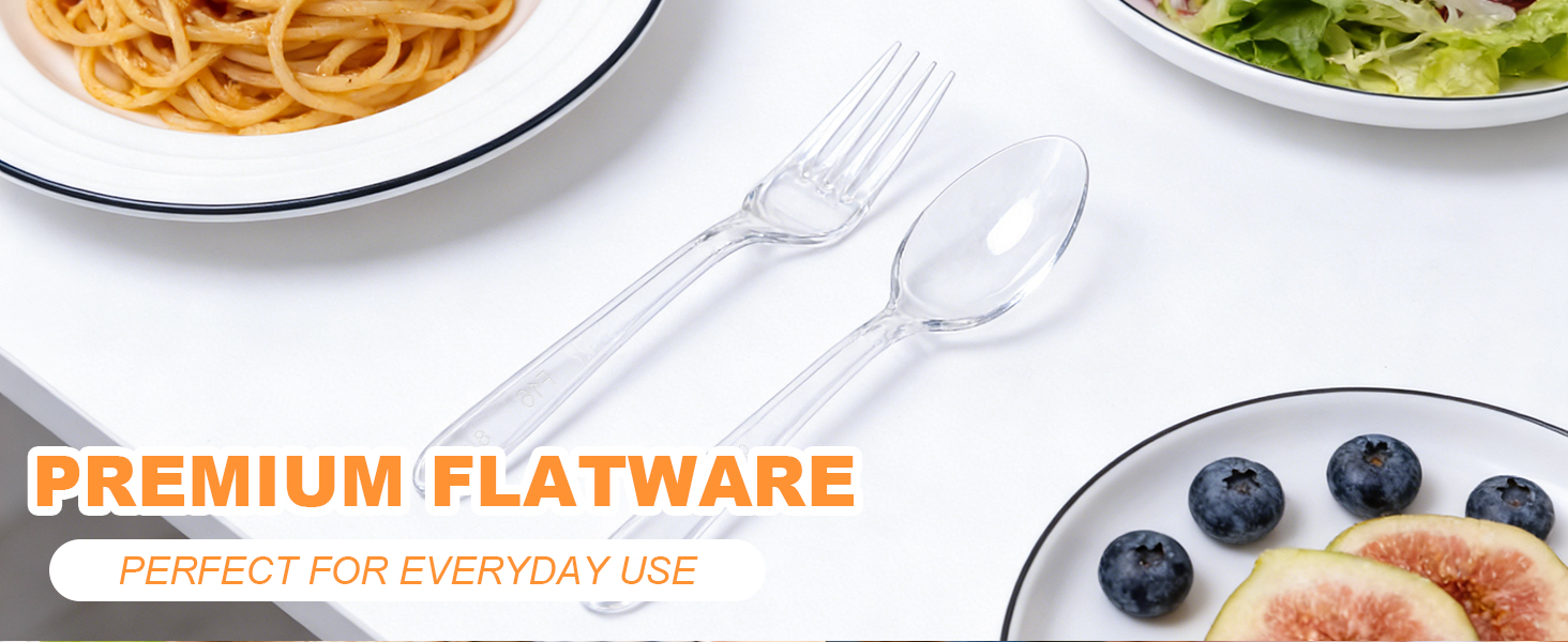 disposable fork and spoon set