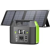 150W Portable Power Station with 40W Solar Panel, SinKeu 122.8Wh/38400mAh Solar Generator LiFePO4...