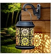 DenicMic Solar Lantern Outdoor Solar Lights Outdoor Hanging Lantern | With Handle Hook, Waterproo...