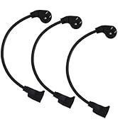 FNXPOW 1 Ft 3 Pack Flat Plug Extension Cord, 16 AWG 3 Prong Grounded Black Low Profile Extension ...