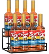 THYGIFTREE Coffee Syrup Rack Organizer 8 Bottle Syrup Holder Stand 2-Tier Syrup Storage Shelves W...