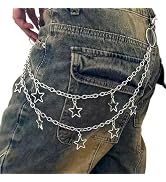 SISICHIC Y2K Pants Pocket Chain Belt: Jean Wallet Chain for Women Men, Streetwear Star Cross Rock...