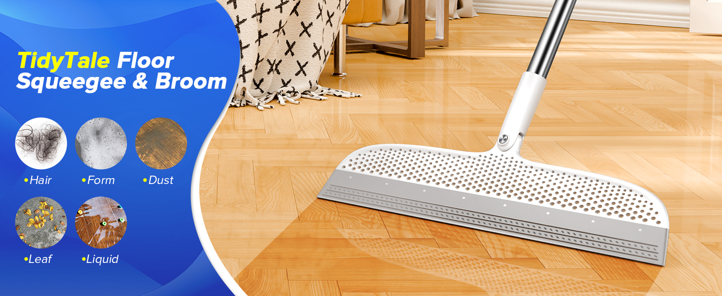 TidyTale Floor Squeegee & Broom