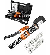 AMZCNC Hydraulic Cable Lug Crimper 10 US TON 12 AWG to 00 (2/0) Electrical Terminal Cable Wire To...