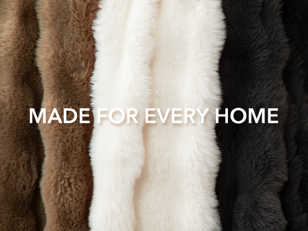 Faux Rabbit Fur Bubble Heated Blanket