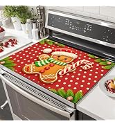 HOMETITUTE Stove Top Cover 28x20 Gingerbread Man Christmas Heat Resistant
