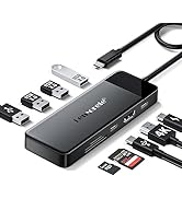 Lemorele 9-in-1 USB C Hub Multiport Adapter, USB C Dongle with 4K HDMI for MacBook Pro Air, 3 USB...
