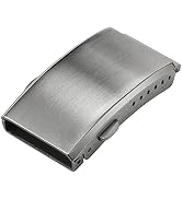 watchdives Watch Buckle 18mm Stainless Steel Watchband Clasp Silver Fold Safety Milled Clasp Repl...