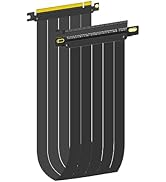 GLOTRENDS PCIe 4.0 X16 GPU Riser Cable Length 600mm, Female 180 Degree Angle, Compatible with Gen...