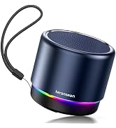 Keransean Small Bluetooth Speaker with Lights, BT5.4, 12H Battery Life & Noise Reduction Mic, Blu...