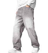 JMIERR Men's Baggy Jeans Wide Leg Skater Hip Hop Denim Pants Loose Fit Streetwear