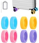 Luggage Wheel Covers, 8 PCS Silicone Wheel Protector Covers for 2-2.6 inches 8-Spinner Wheels, We...
