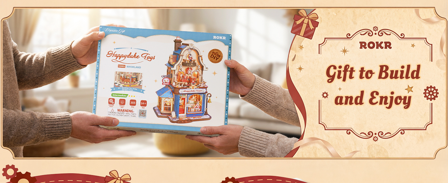 Bear toyshop 3D puzzles diy miniature house kit desk decor