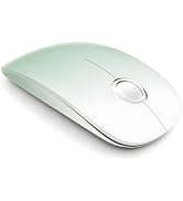 RAPIQUE Wireless Mouse,Dual Bluetooth+2.4Ghz,Type C Charging,Green Gradient | 3-Device Switching,...