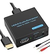 VPFET HDMI Audio Extractor 4K HDMI to Optical 3.5mm AUX Audio Adapter Splitter Converter Support ...