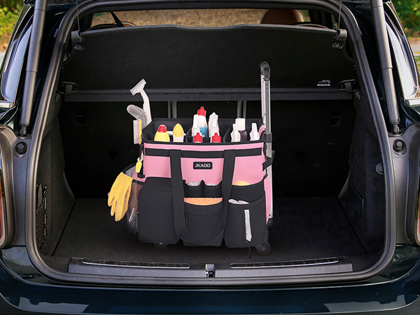 Large Rolling Cleaning Caddy Bag