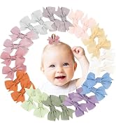 24PCS 2inch Hair Clips, Oaoleer Girls' Fully Lined Tiny Bows Alligator Clips for Infants Toddlers...