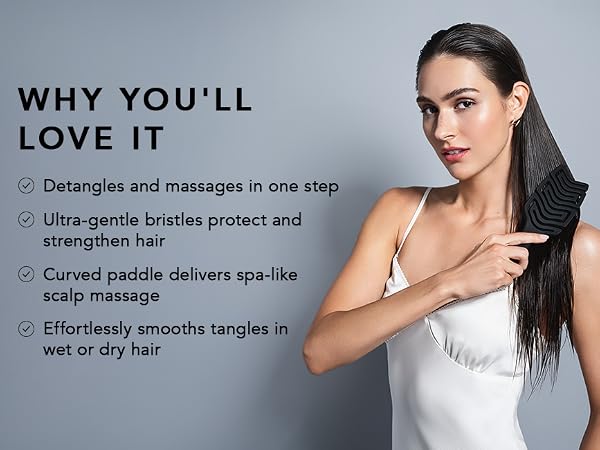 the hair edit massage and detangle hairbrush