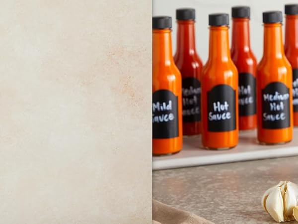 Glass Hot Sauce Bottle Set