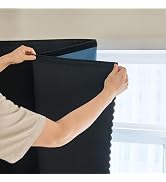 AJAZZ 100% Blackout Self Adhesive Curtains Small Window Short Temporary Black Out Curtains Easy t...