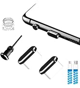 VIWIEU USB C Dust Plugs Charging Port Cover Caps with Cable Protectors 2 PCS Compatible with iPho...