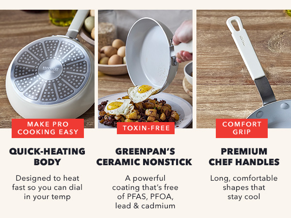 GreenPan, Ceramic Nonstick, PFAS-Free, Non-Toxic, Cookware, Frypans, Bobby Flay