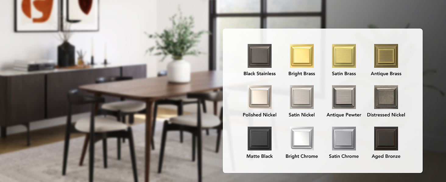 Schlage door hardware finishes with premium materials in silver, gold, black and more