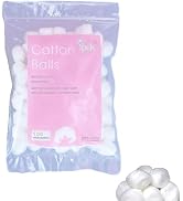 100 Pcs White Cotton Balls - Soft Cotton Wool | House Necessary Absorbent Delicate Lightweight Ba...