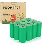 Dog Poop Bag 180 Counts 12 Rolls Dog Waste Bags, Extra Thick Strong Leak proof Doggy Poop Bags| U...