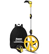 Measuring Wheel Zozen Collapsible with Kickstand and Cloth Carrying Bag Measurement 0-9,999 Ft…
