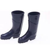 1Pair Black 1/12 Miniature Rubber Boots Dollhouse Garden Accessories,Dollhouse Accessories,Dollho...