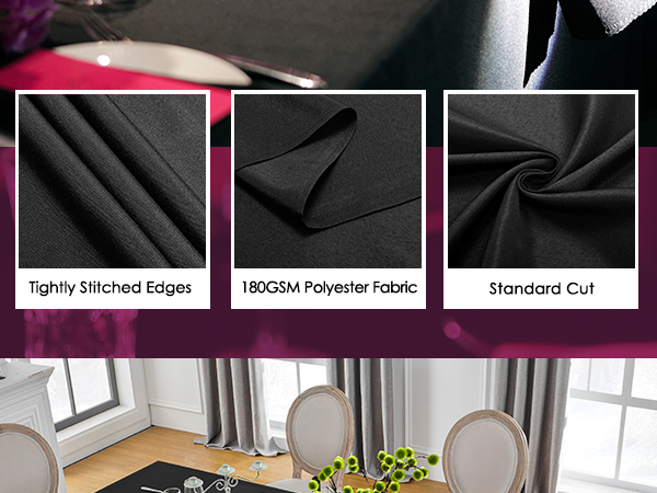 VidaFete rectangle tablecloth black tablecloth