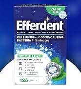 Efferdent Retainer Cleaning Tablets, Denture Cleaning Tablets for Dental Appliances, Minty Fresh ...