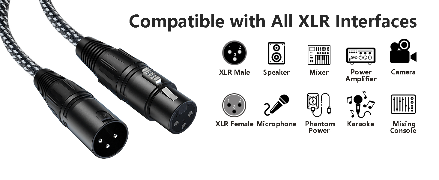 xlr microphone cable xlr cables 25ft