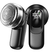 JFNRR Rechargeable Fabric Shaver & Lint Remover - 3D Floating Blades, 13,200 RPM Motor, 3 Modes w...