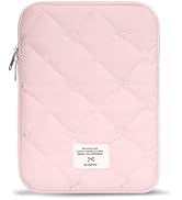 Linpr Quilted Puffy Laptop Sleeve 11-12 Inch for Women, Cute Padded Protective Laptop Case Compat...