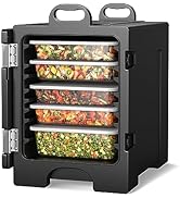 ARLIME Hot Box Food Warmer 81 QT, Front-loading Insulated Food Pan Carrier for 5 Full-size Pans, ...