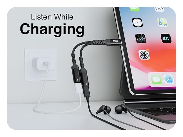 MEE audio 2-in-1 USB-C Audio AND Charging Splitter